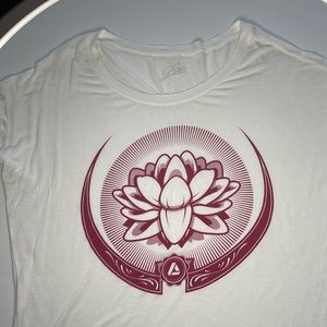 1080- Open lotus flower boat neck top- medium